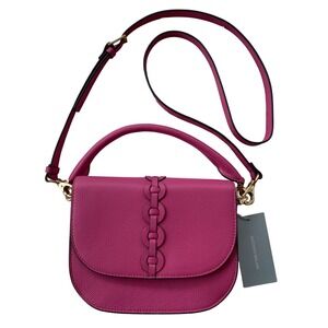 Antonio Melani Rosie Crossbody Bag Women Bright Pink Leather Barbiecore Chic